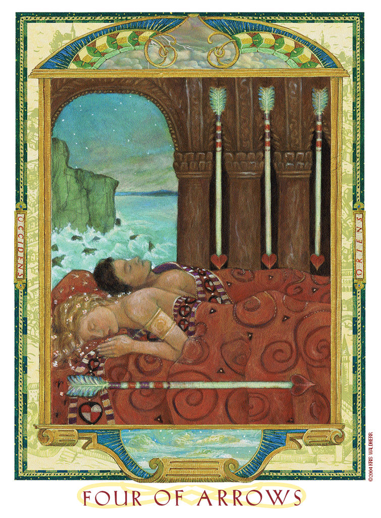 Four of Arrows Lovers Path lovers sleeping
