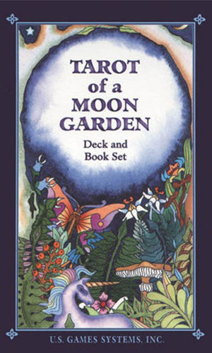 Moon Garden tarot deck and book set with mystical garden artwork and lunar themes