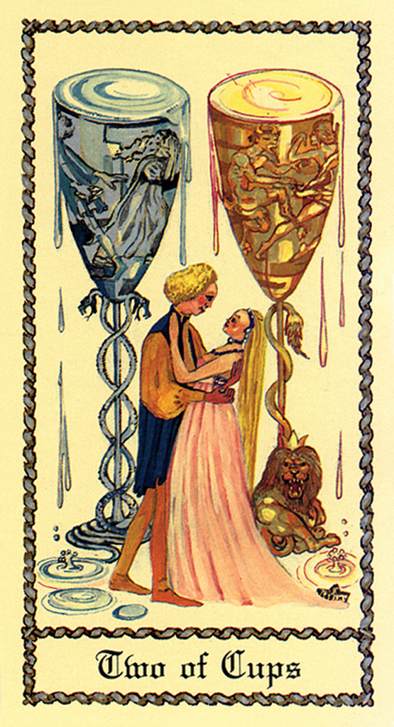 Two of cups tarot Scapini