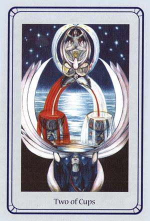 Two of Cups Via tarot card